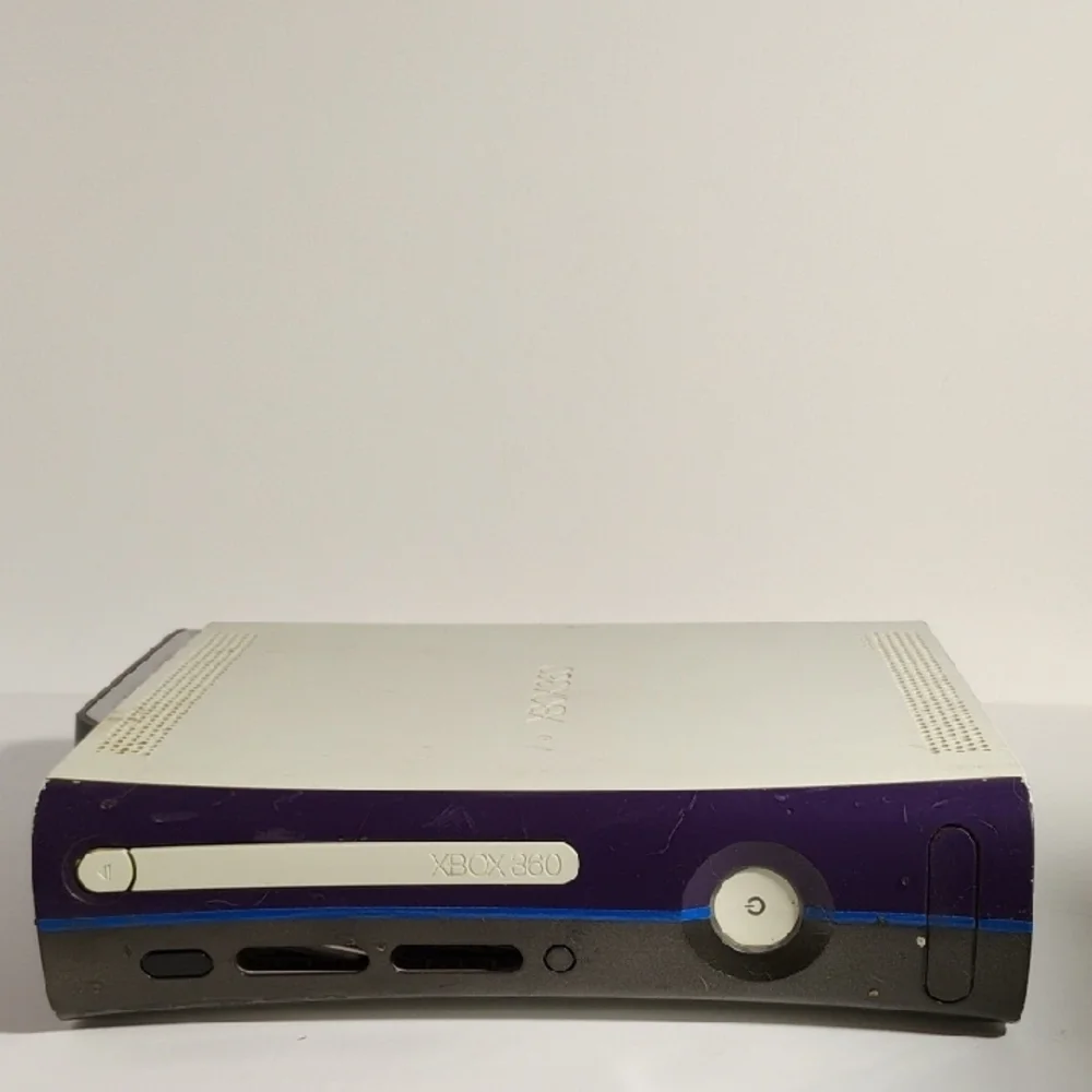 Xbox 360 Console with Purple and White Design As Is Parts Only